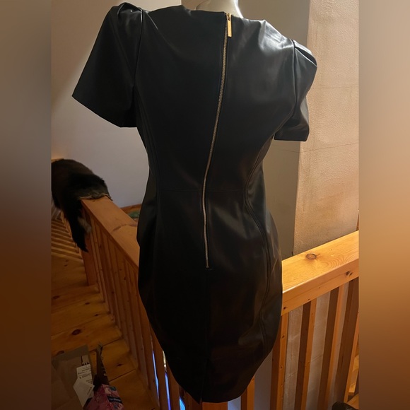NWOT CALVIN Klein PU leather dress (8) - Picture 5 of 5